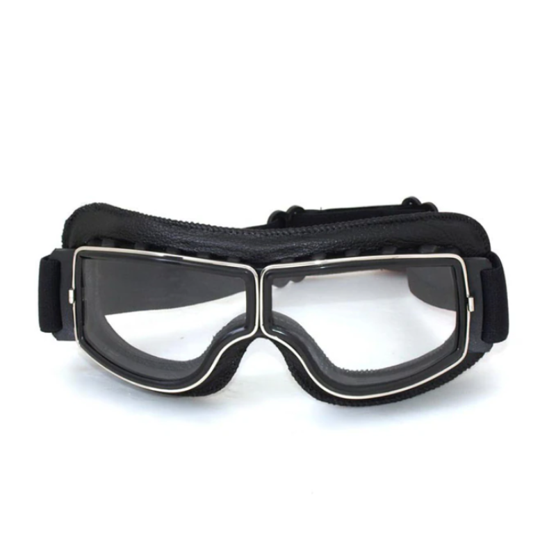 Motorcycle goggles leather retro vintage motorcycle glasses for helmet in spring