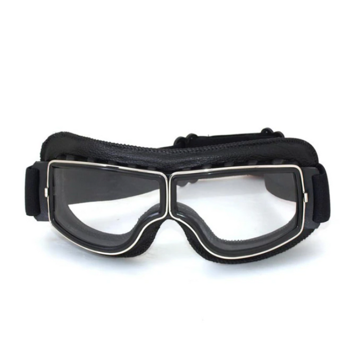Motorcycle goggles leather retro vintage motorcycle glasses for helmet in spring