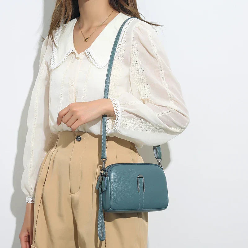 Γυναικεία δερμάτινη τσάντα crossbody για τον ώμο, χωρητική με ρυθμιζόμενο λουρί για τη δουλειά.
