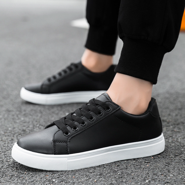 Sneakersy Skórzane Damskie Na Wiosnę – Klasyczne Buty Sportowe Ze Skóry Naturalnej Casualowe