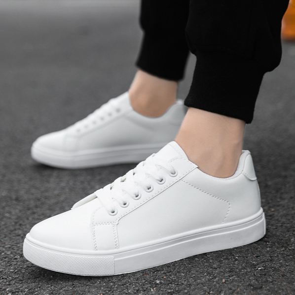 Sneakersy Skórzane Damskie Na Wiosnę – Klasyczne Buty Sportowe Ze Skóry Naturalnej Casualowe