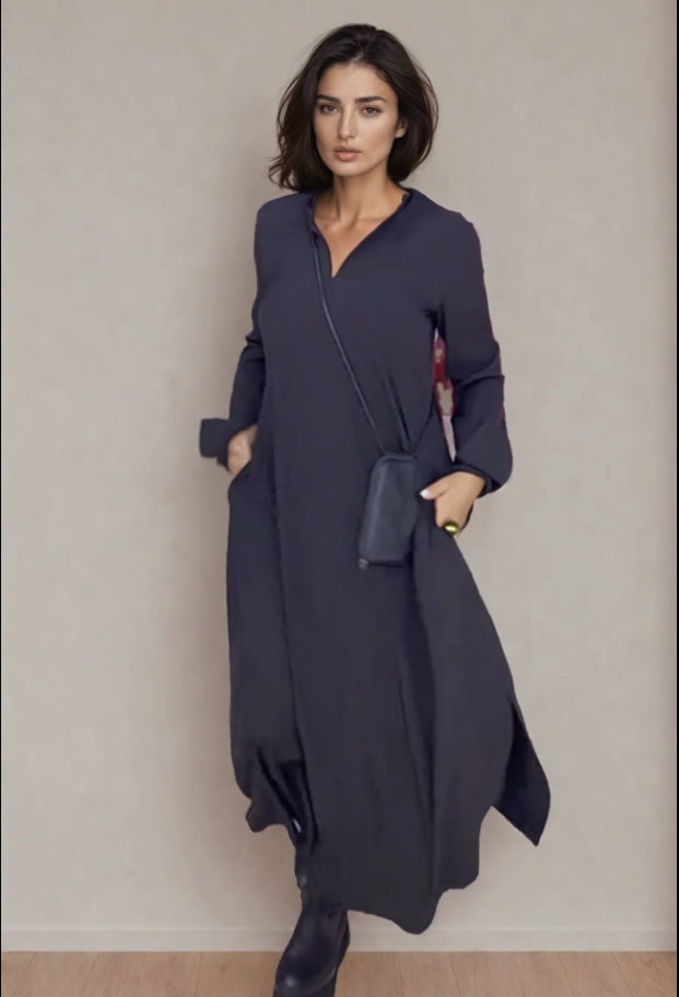 Sukienka damska bawełniana maxi oversize na wiosnę lekka elegancka casual wygodna