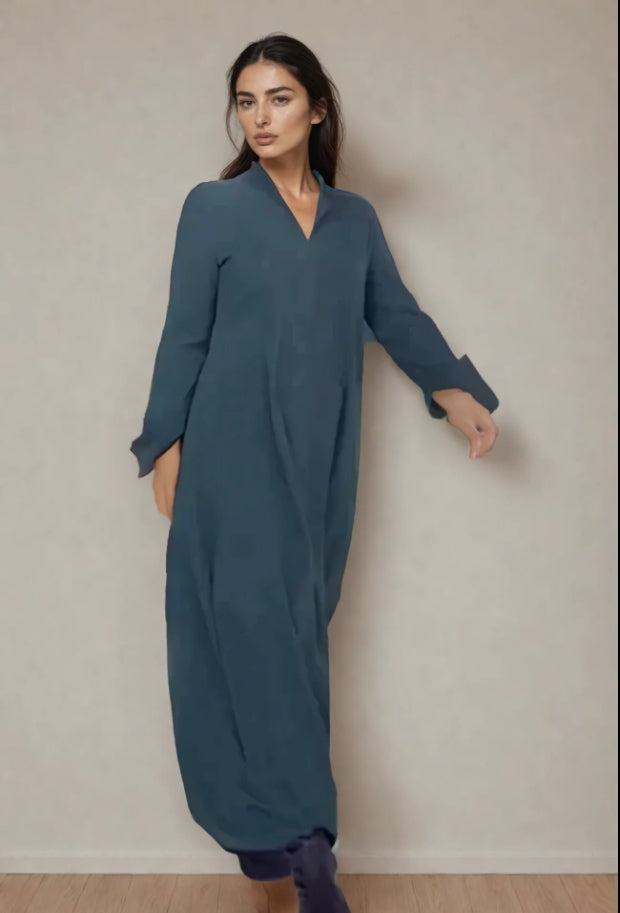 Sukienka damska bawełniana maxi oversize na wiosnę lekka elegancka casual wygodna