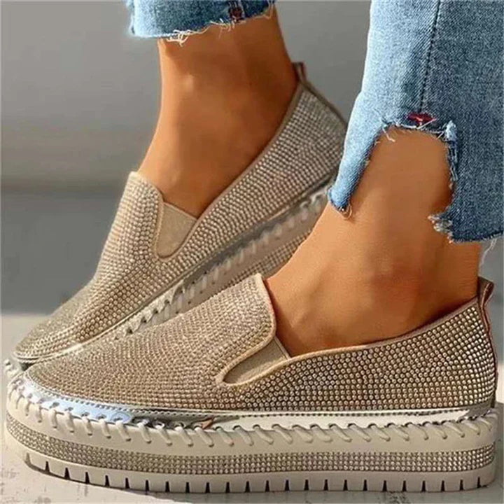 Mokasyny damskie wiosenne skóra ekologiczna buty wsuwane casual na platformie wygodne