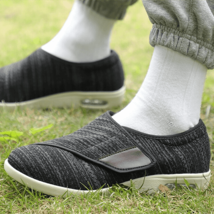 Szerokie buty z oddychającej siateczki na lato, regulowane, z wkładkami z pianki memory