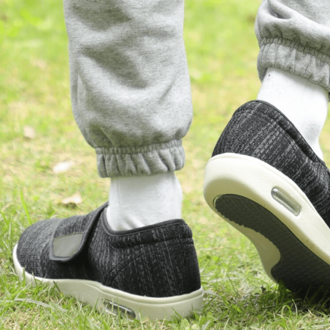 Szerokie buty z oddychającej siateczki na lato, regulowane, z wkładkami z pianki memory