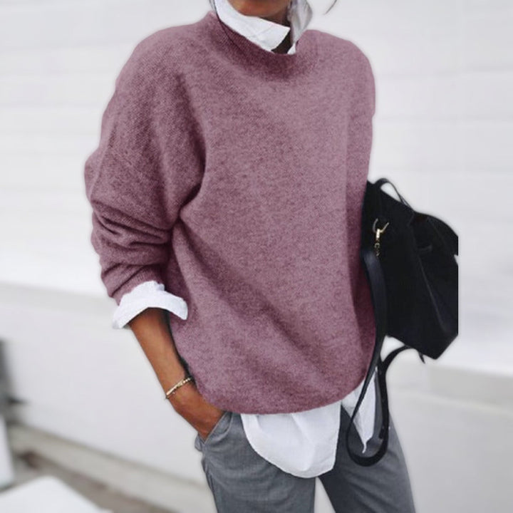 Sweter damski kaszmirowy oversize z wełny na jesień i chłodniejsze dni casualowy