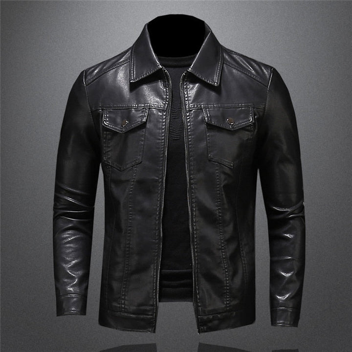 Kurtka Męska Skórzana Ze Skóry Naturalnej Na Wiosnę Kurtka Casual Biker Męska Stylowa