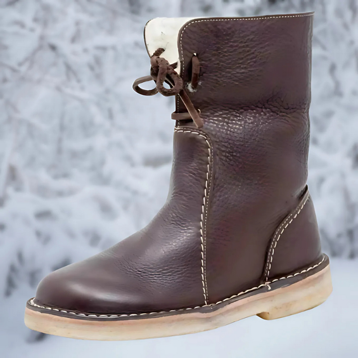 Natalia  - Botins impermeáveis luxuosos em polar com forro macio de lã