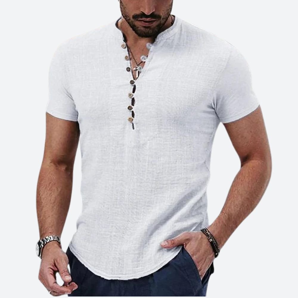 Koszulka męska bawełniana t-shirt z krótkim rękawem na wiosnę casualowa stylowa