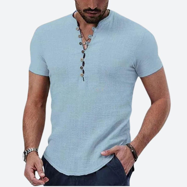 Koszulka męska bawełniana t-shirt z krótkim rękawem na wiosnę casualowa stylowa