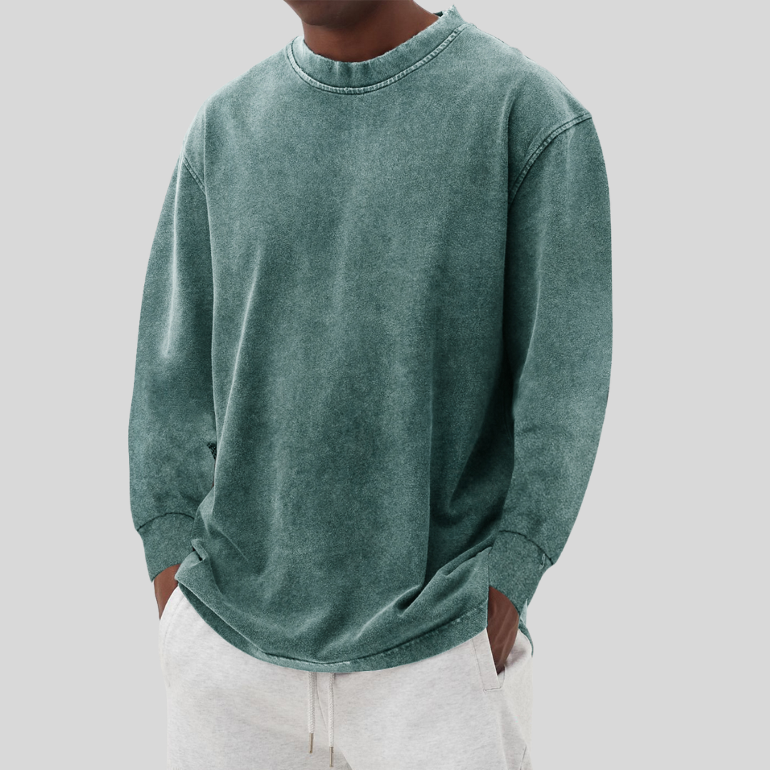 Męski longsleeve bawełniany koszulka z długim rękawem jesienna