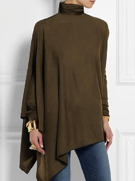 Natalia™ - Asymetryczny i Elegancki Top Fleece dla Kobiet