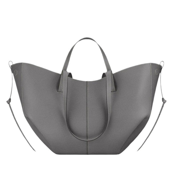 Damska torba skórzana pojemna shopper na laptopa jesienna do pracy