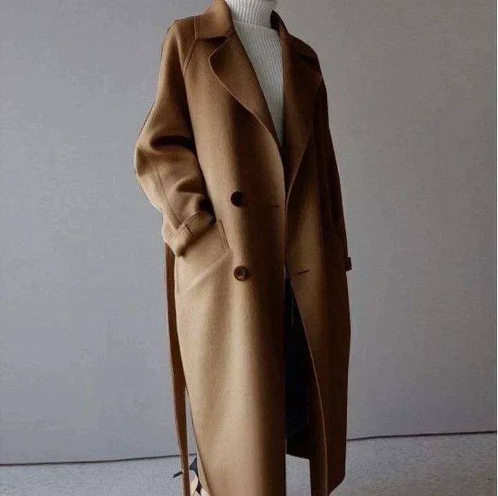 Płaszcz damski wełniany długi zimowy elegancki