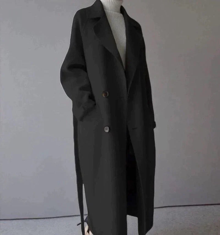 Płaszcz damski wełniany długi zimowy elegancki