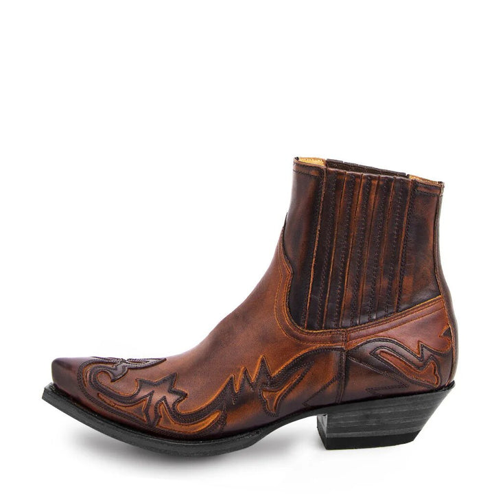 Unisex kožené kovbojské boty elegantní kovbojky jarní western na každodenní nošení