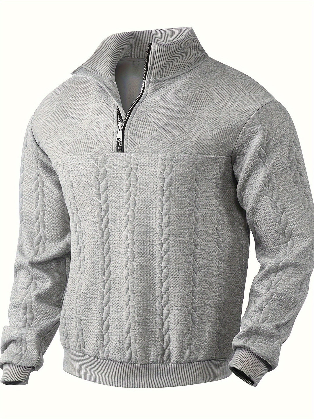 Sweter męski bawełniany z zamkiem krótki zamek dzianinowy sweter męski na wiosnę casual