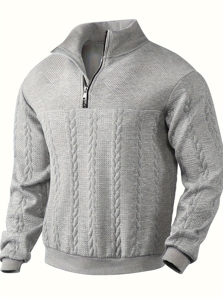 Sweter męski bawełniany z zamkiem krótki zamek dzianinowy sweter męski na wiosnę casual