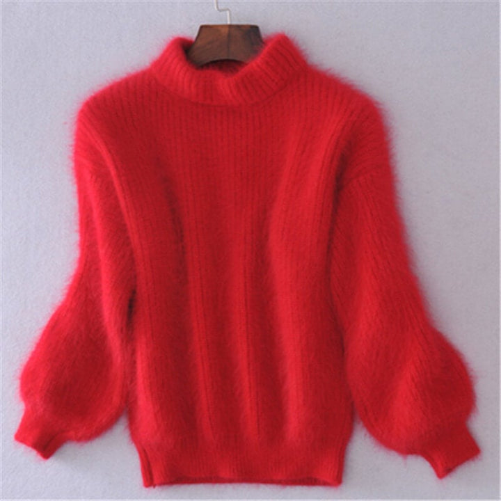 Agnieszka™ - Sweter Dzianinowy z Luźnym Splotem z Wełny