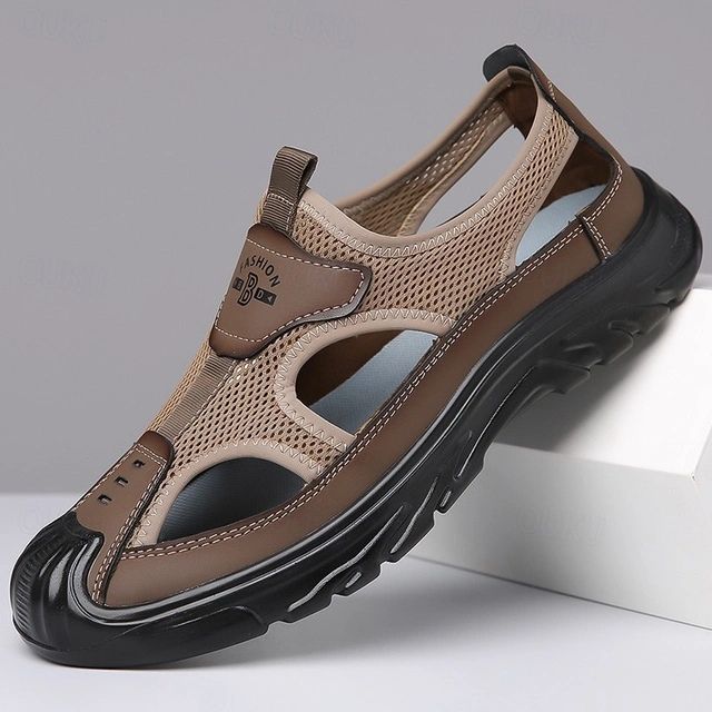Sandały męskie sportowe na lato oddychające lekkie buty trekkingowe casual siateczka