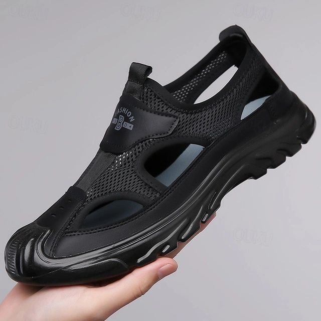 Sandały męskie sportowe na lato oddychające lekkie buty trekkingowe casual siateczka