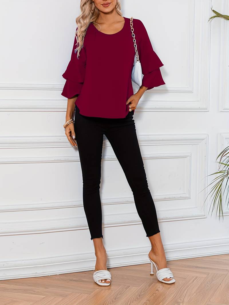 Bluzka damska bawełniana letnia z długim rękawem elegancka casual oversize
