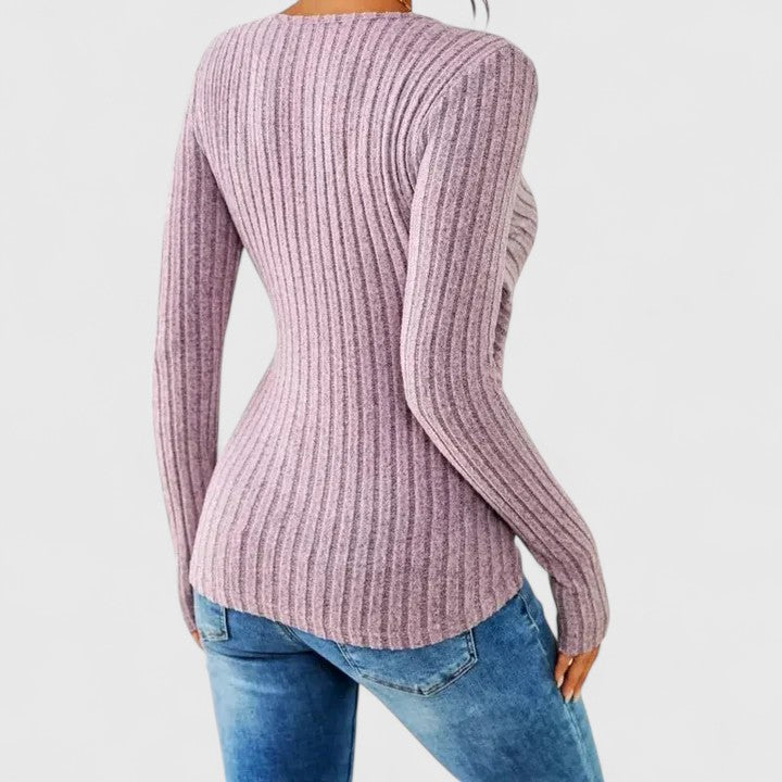 Bluzka damska bawełniana z dekoltem V elegancka na lato do codziennych stylizacji