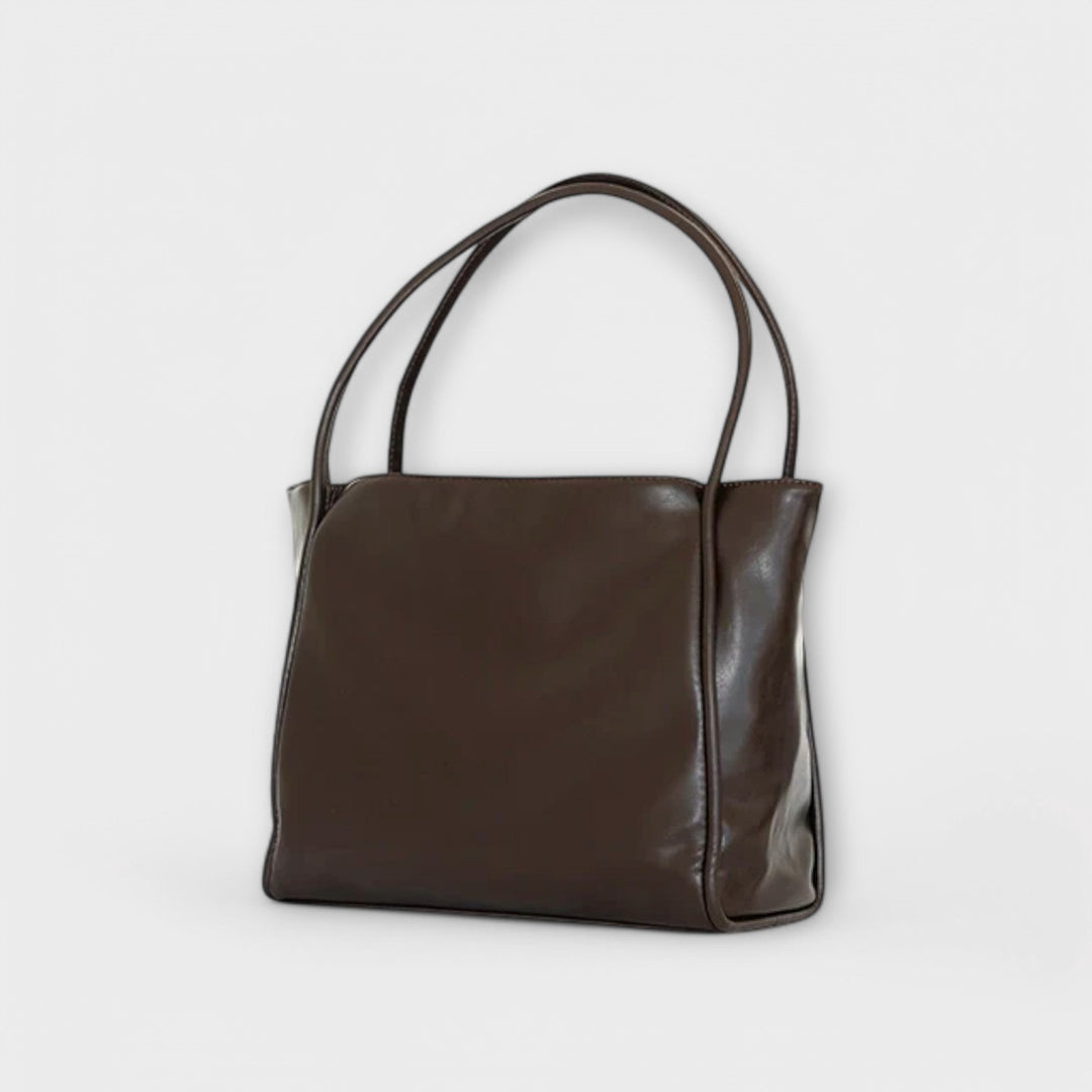 Torba damska tote vintage ze skóry ekologicznej na sezon jesienny do pracy i na co dzień