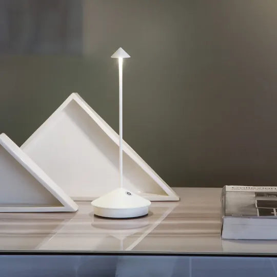 Candeeiro de secretária LED sem fios moderno em alumínio com dimmer para secretária