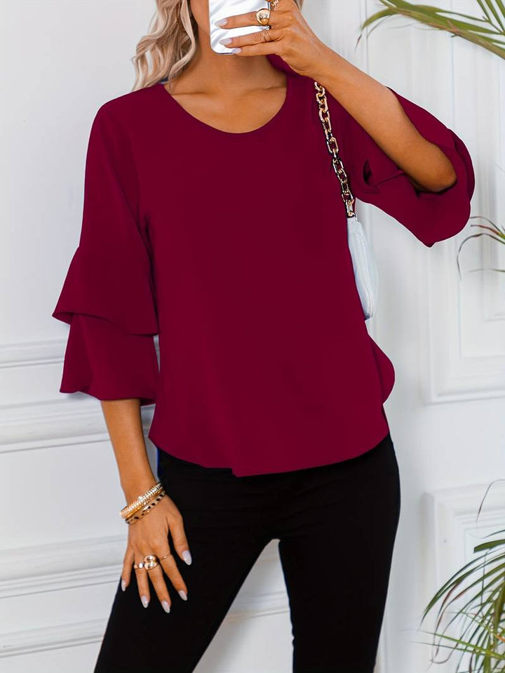 Bluzka damska bawełniana letnia z długim rękawem elegancka casual oversize