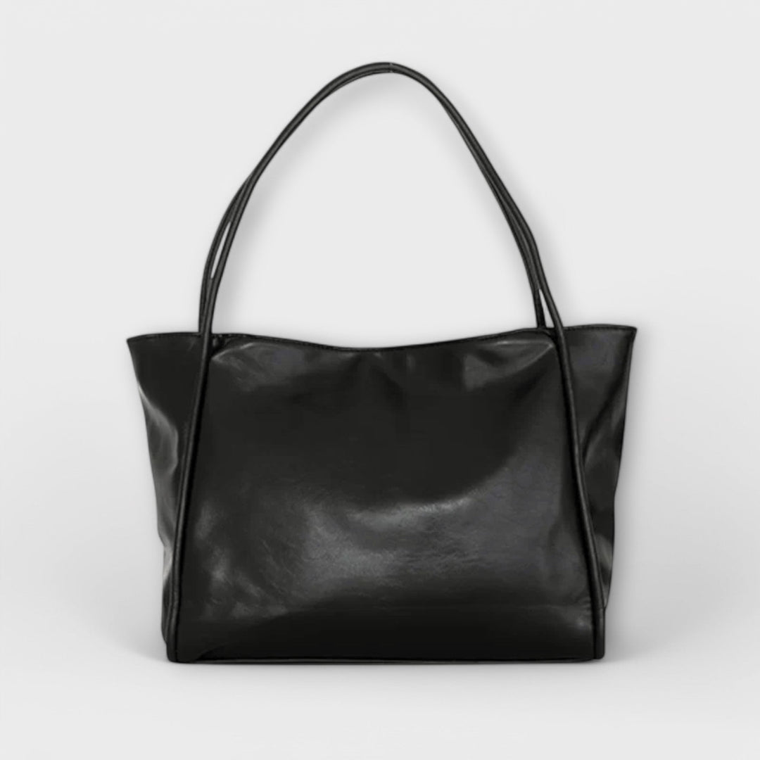 Torba damska tote vintage ze skóry ekologicznej na sezon jesienny do pracy i na co dzień