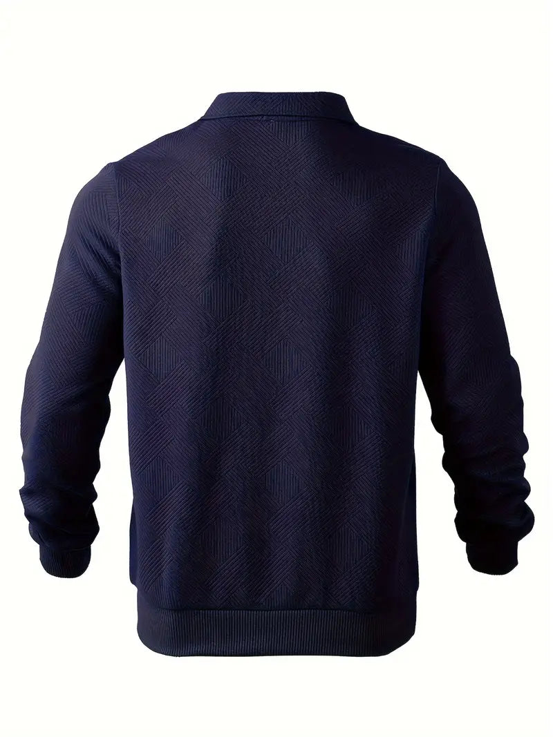 Sweter męski wełniany z zamkiem półgolf dzianinowy sweter męski na wiosnę styl casual