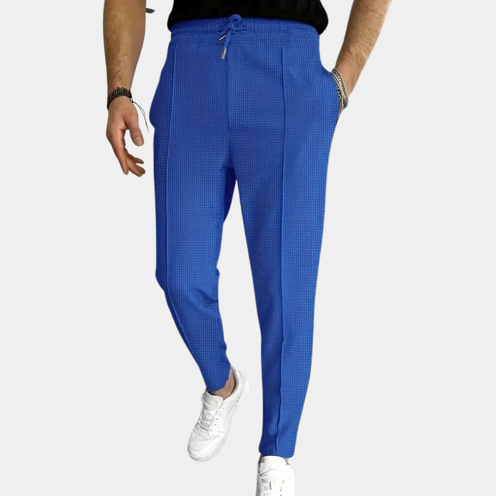 Spodnie dresowe męskie bawełniane joggery casual na sezon wiosna-lato stretch