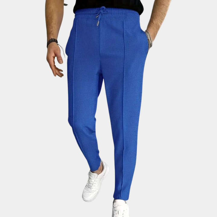 Spodnie dresowe męskie bawełniane joggery casual na sezon wiosna-lato stretch