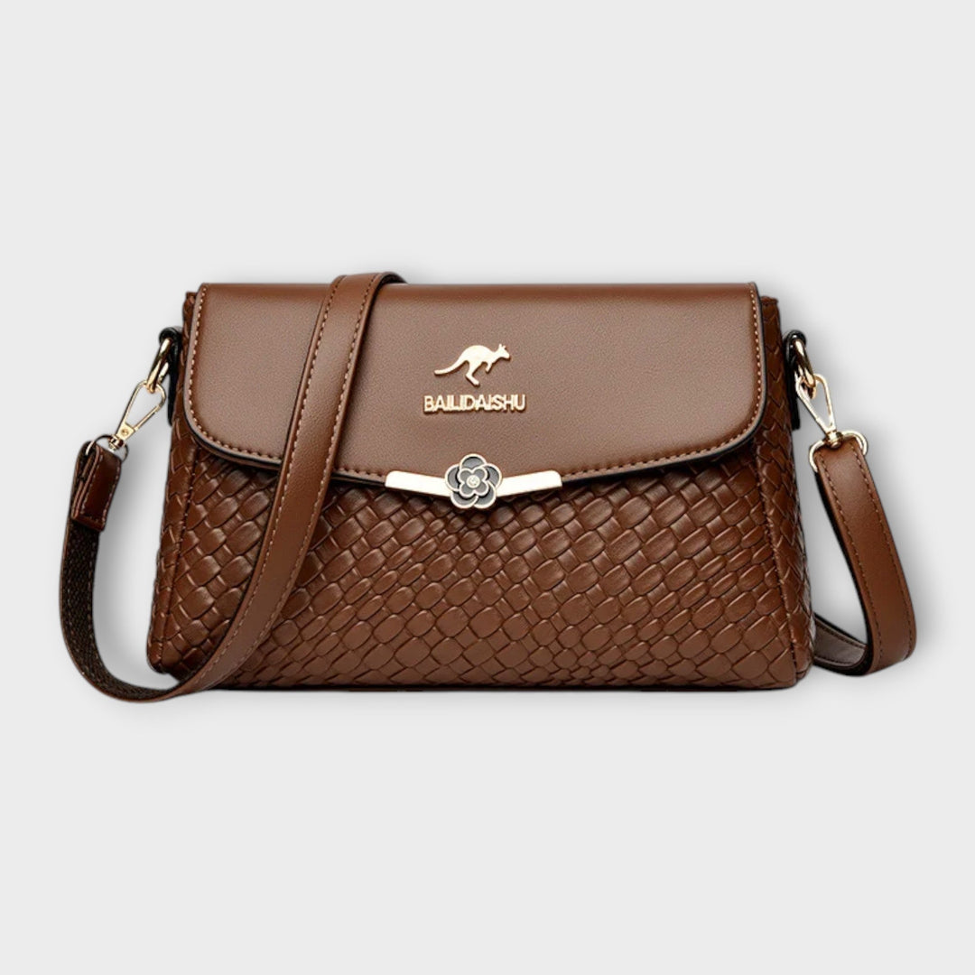 Torebka damska na ramię ze skóry ekologicznej vintage na jesień pojemna elegancka