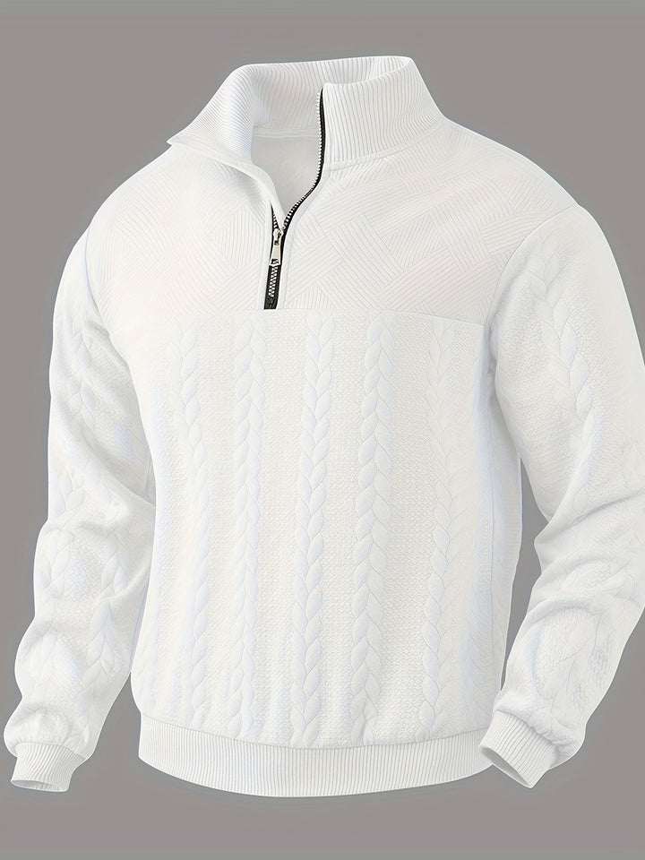 Sweter męski bawełniany z zamkiem krótki zamek dzianinowy sweter męski na wiosnę casual