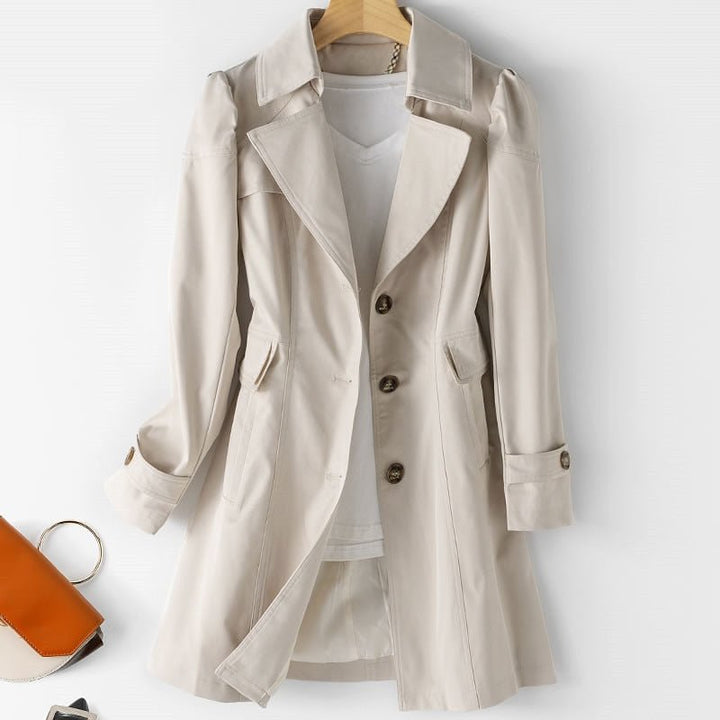 Płaszcz damski trench bawełniany na wiosnę elegancki klasyczny lekki stylowy