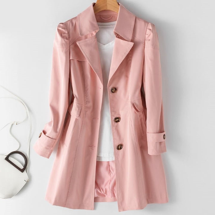Płaszcz damski trench bawełniany na wiosnę elegancki klasyczny lekki stylowy