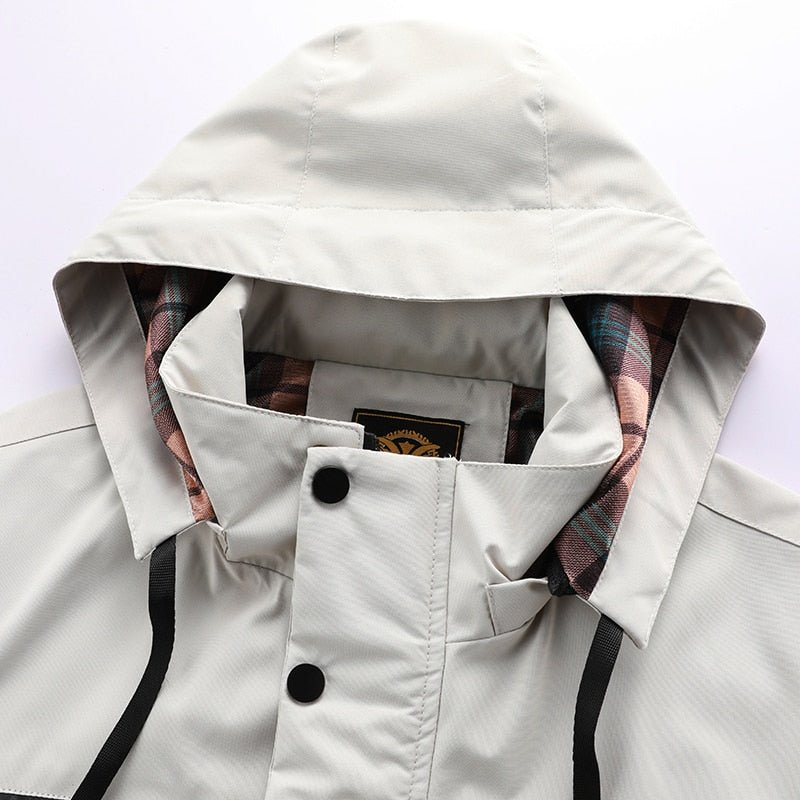 Kurtka męska softshell z kapturem wodoodporna ocieplana na wiosnę outdoorowa