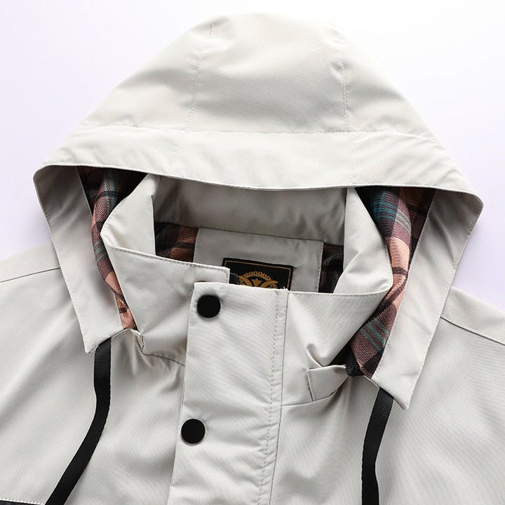 Kurtka męska softshell z kapturem wodoodporna ocieplana na wiosnę outdoorowa