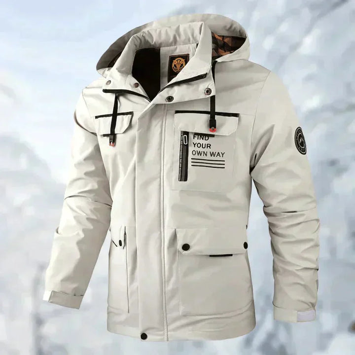 Kurtka męska softshell z kapturem wodoodporna ocieplana na wiosnę outdoorowa
