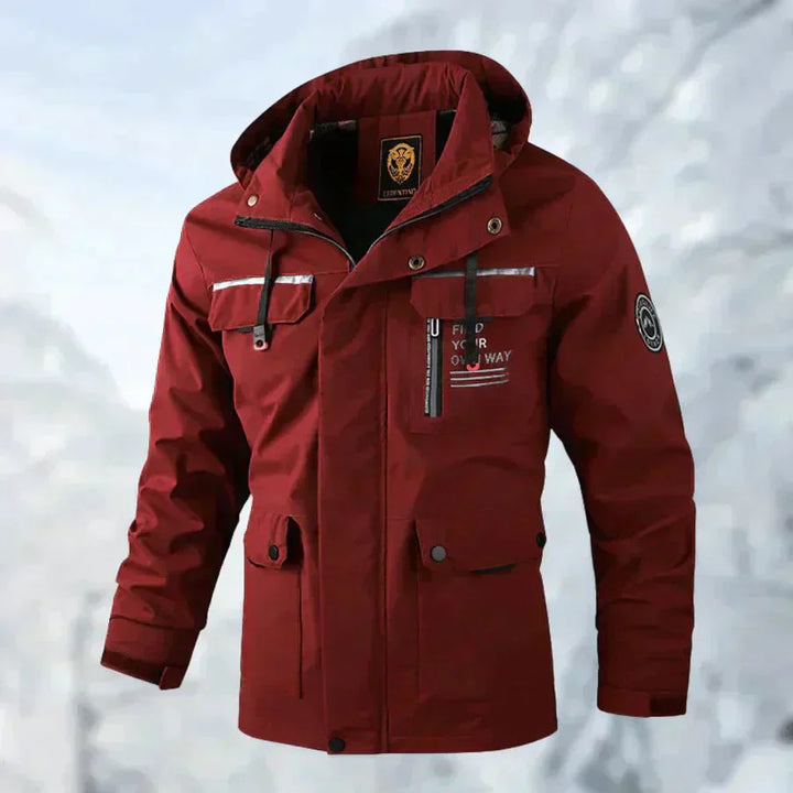 Kurtka męska softshell z kapturem wodoodporna ocieplana na wiosnę outdoorowa