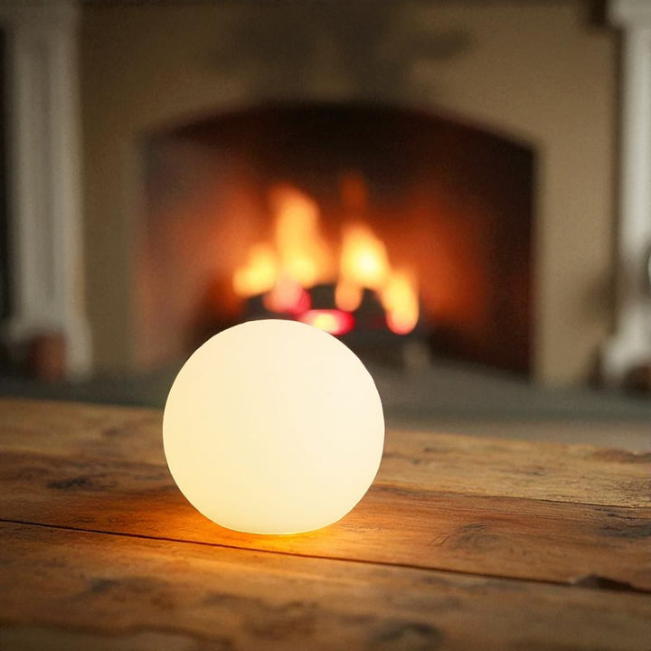 Lampa stołowa LED bezprzewodowa księżyc globus z PVC ściemniana do salonu IP65
