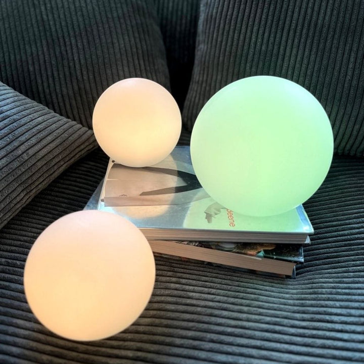 Lampa stołowa LED bezprzewodowa księżyc globus z PVC ściemniana do salonu IP65