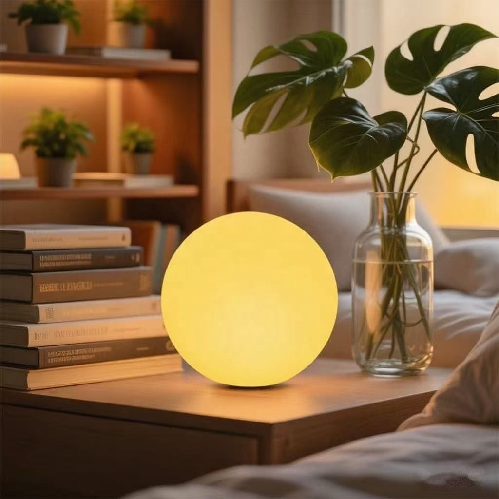 Lampa stołowa LED bezprzewodowa księżyc globus z PVC ściemniana do salonu IP65