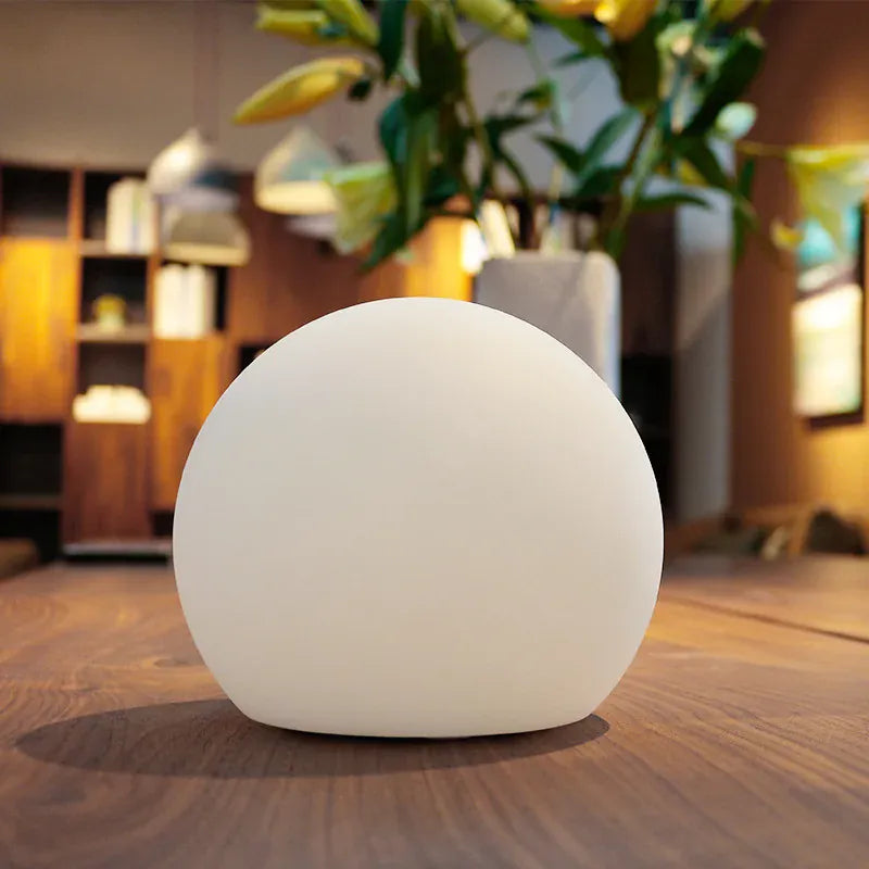 Lampa stołowa LED bezprzewodowa księżyc globus z PVC ściemniana do salonu IP65