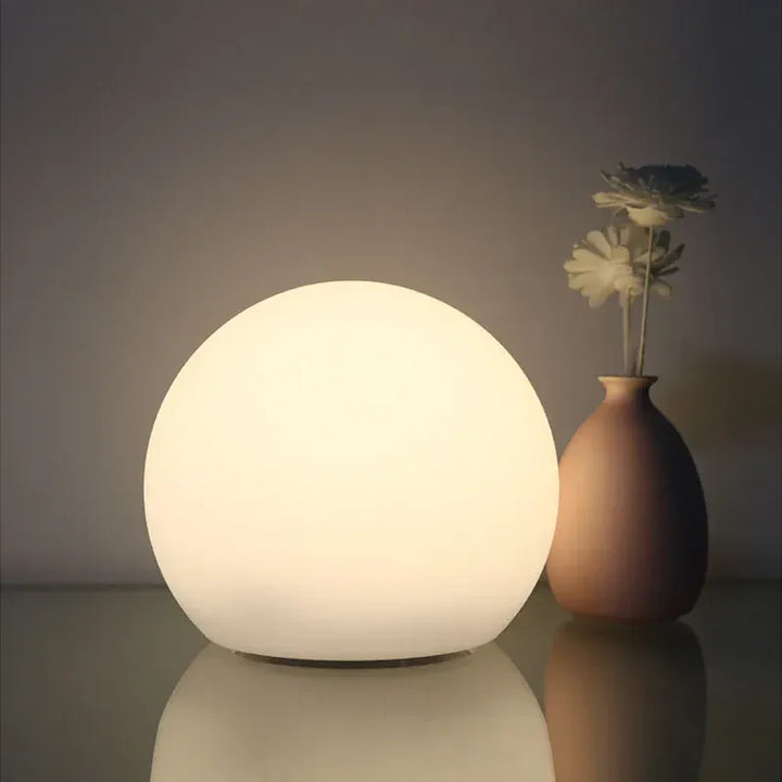 Lampa stołowa LED bezprzewodowa księżyc globus z PVC ściemniana do salonu IP65