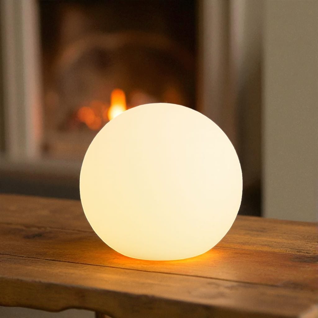 Lampa stołowa LED bezprzewodowa księżyc globus z PVC ściemniana do salonu IP65