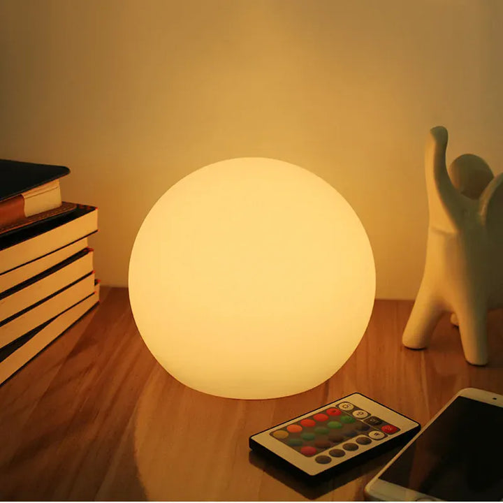 Lampa stołowa LED bezprzewodowa księżyc globus z PVC ściemniana do salonu IP65